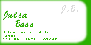 julia bass business card